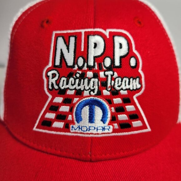 Dodge Mopar Trucker Hat Cap N.P.P Racing Hook & Loop Fast Eddie Racewear - Picture 2 of 11